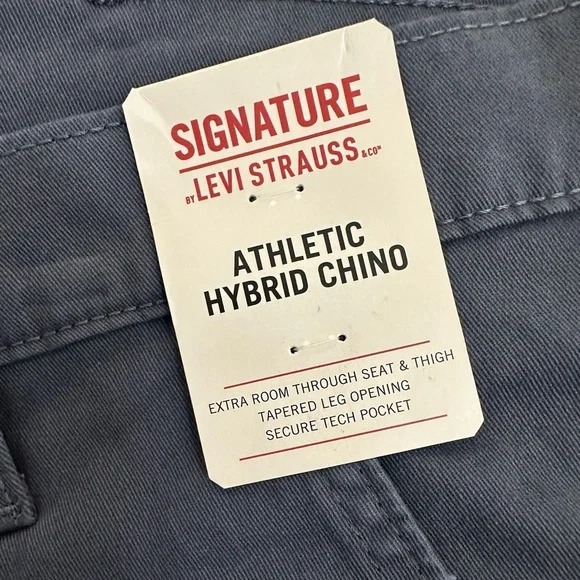 Signature by Levi Strauss Men's Gray Athletic Pants - Picture 8 of 11